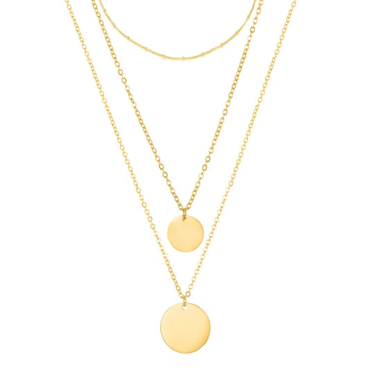 Layered Coin Necklace – Trio