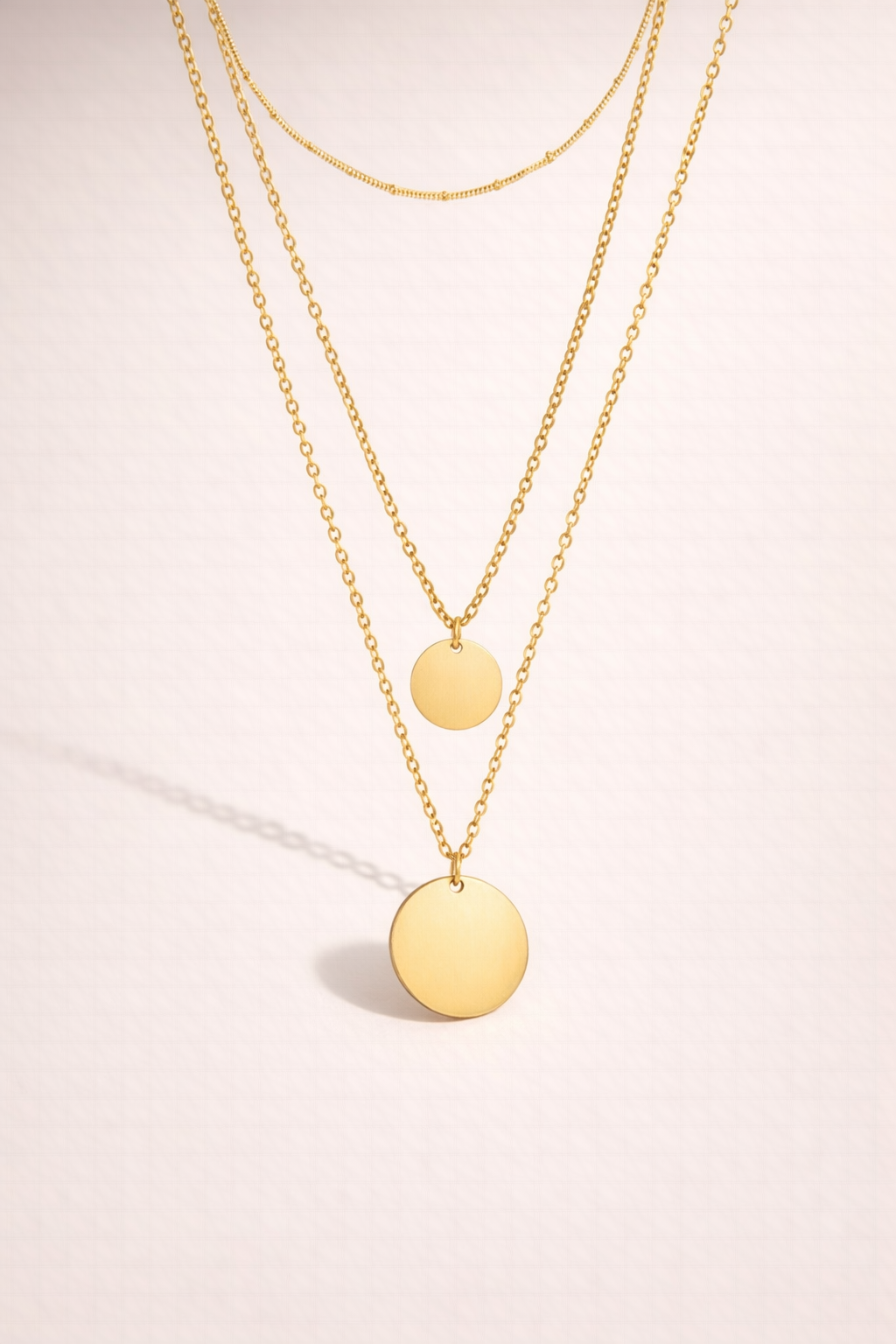 Layered Coin Necklace – Trio