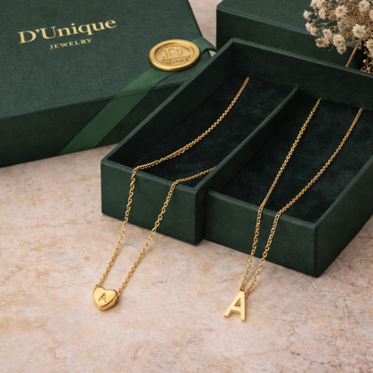 Perfect Initial Set - Letter+Herzinitialkette