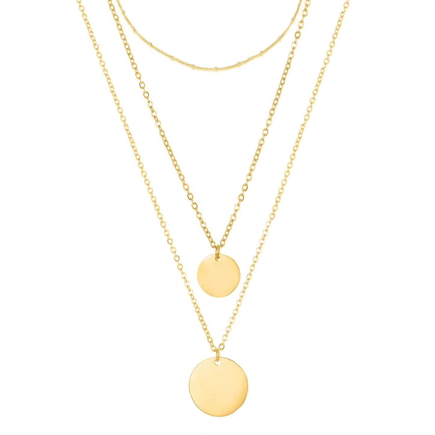 Layered Coin Necklace – Trio