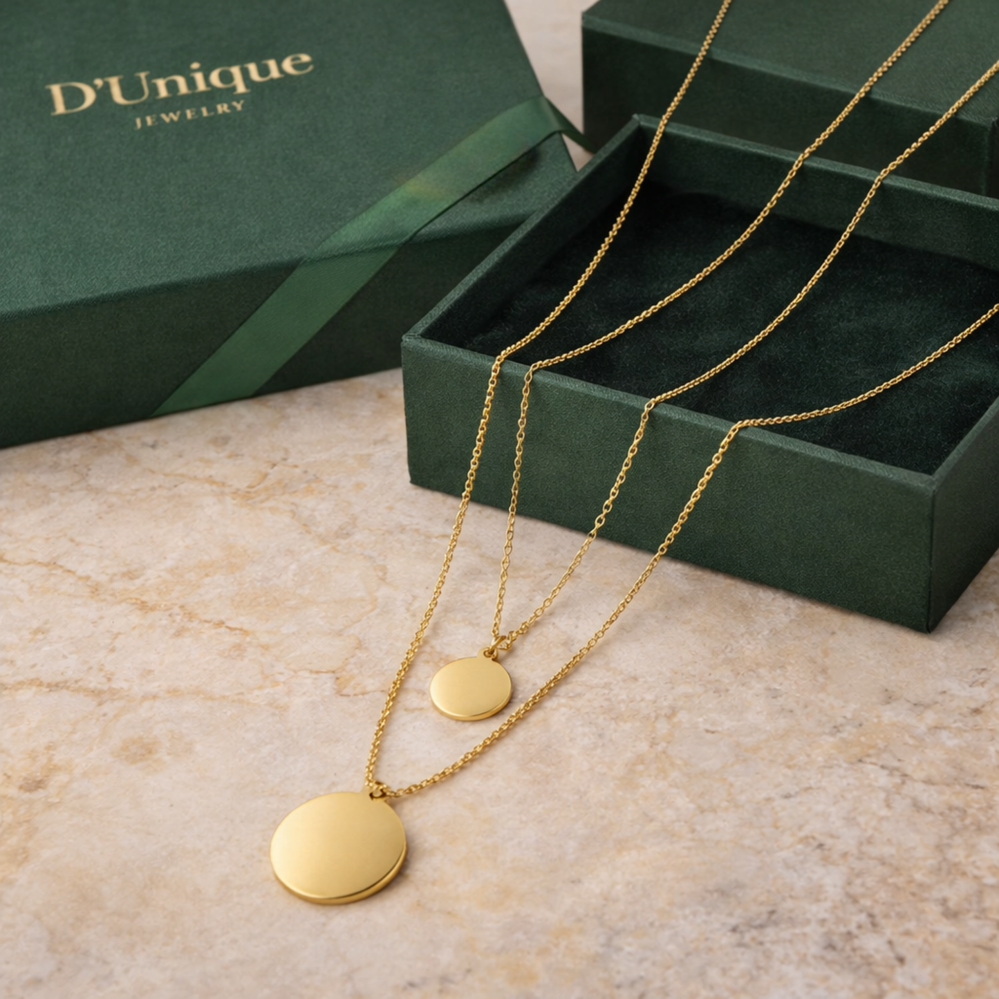 Layered Coin Necklace – Trio